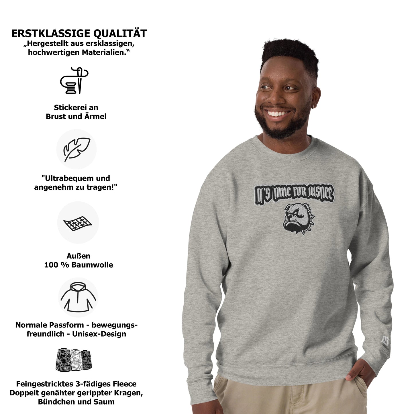 Streetwear Pullover - IT'S TIME FOR JUSTICE