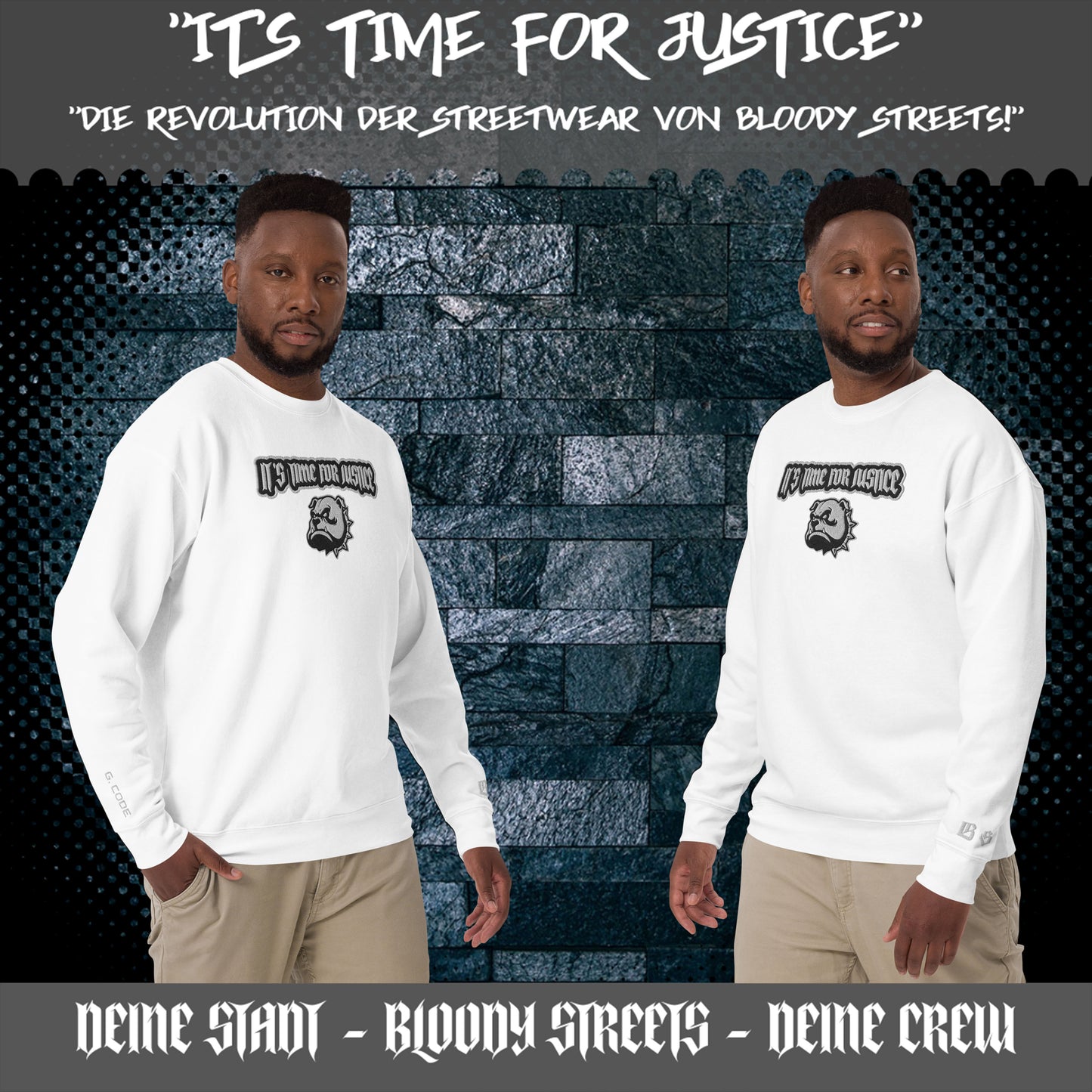 Streetwear Pullover - IT'S TIME FOR JUSTICE