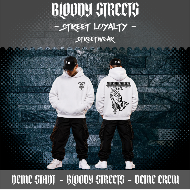 Oversize Hoodie Ohne Kordel S.O.S.