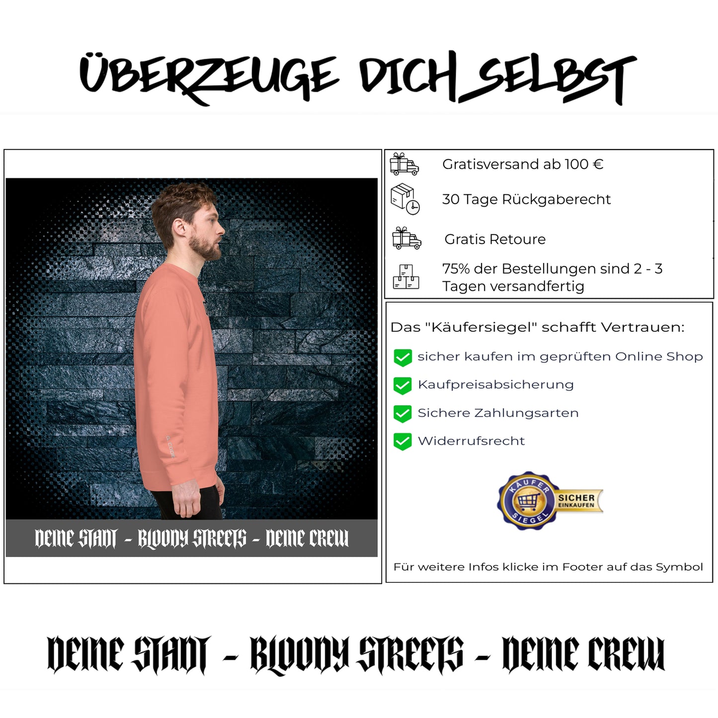 Streetwear Pullover - IT'S TIME FOR JUSTICE