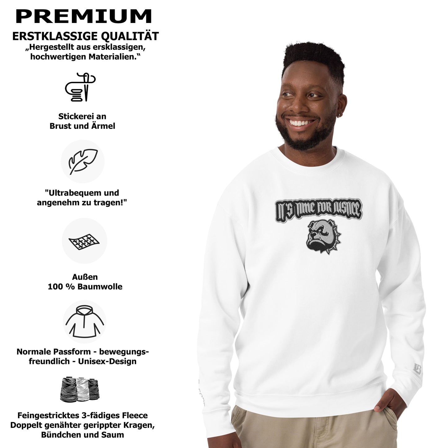 Streetwear Pullover - IT'S TIME FOR JUSTICE