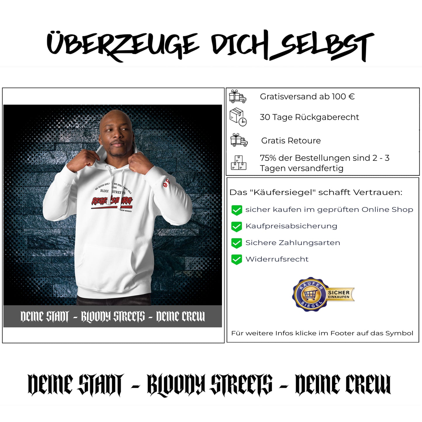BS CITY Regensburg Crew Member Hoodie NEW VERS