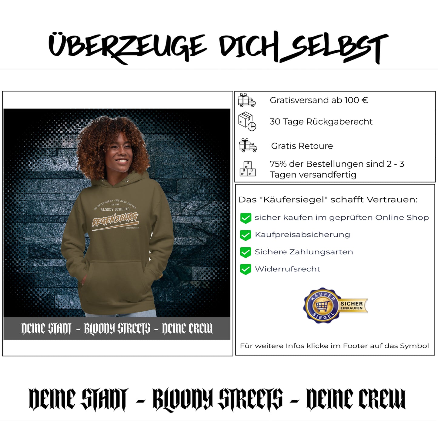 BS CITY Regensburg Crew Member Hoodie NEW VERS