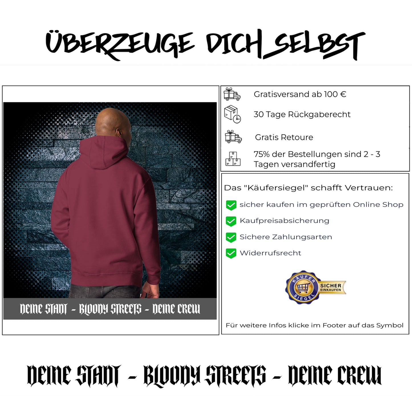 BS CITY Regensburg Crew Member Hoodie NEW VERS