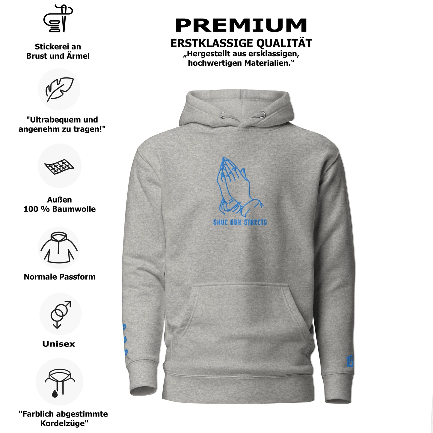 Streetwear Unisex Hoodie - S.O.S. SAVE OUR STREETS V2
