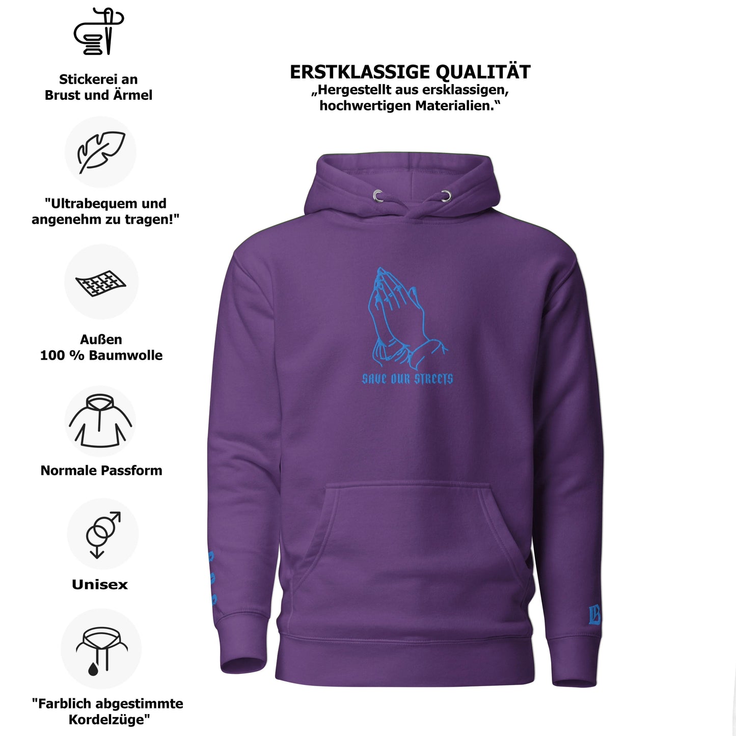 Streetwear Unisex Hoodie - S.O.S. SAVE OUR STREETS V2