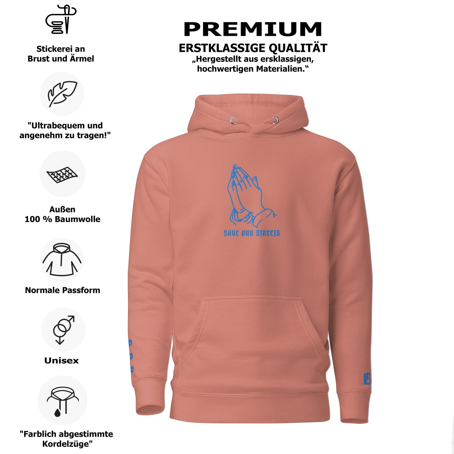 Streetwear Unisex Hoodie - S.O.S. SAVE OUR STREETS V2