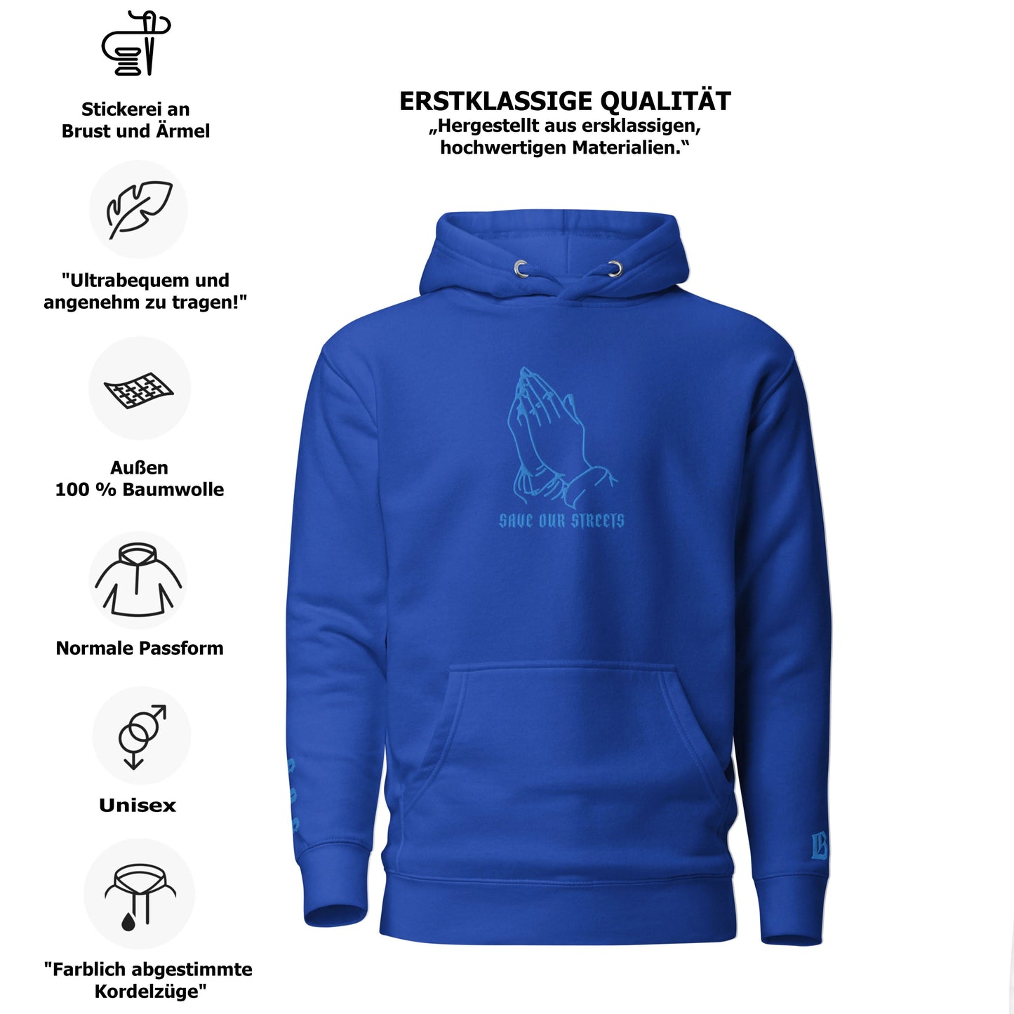 Streetwear Unisex Hoodie - S.O.S. SAVE OUR STREETS V2