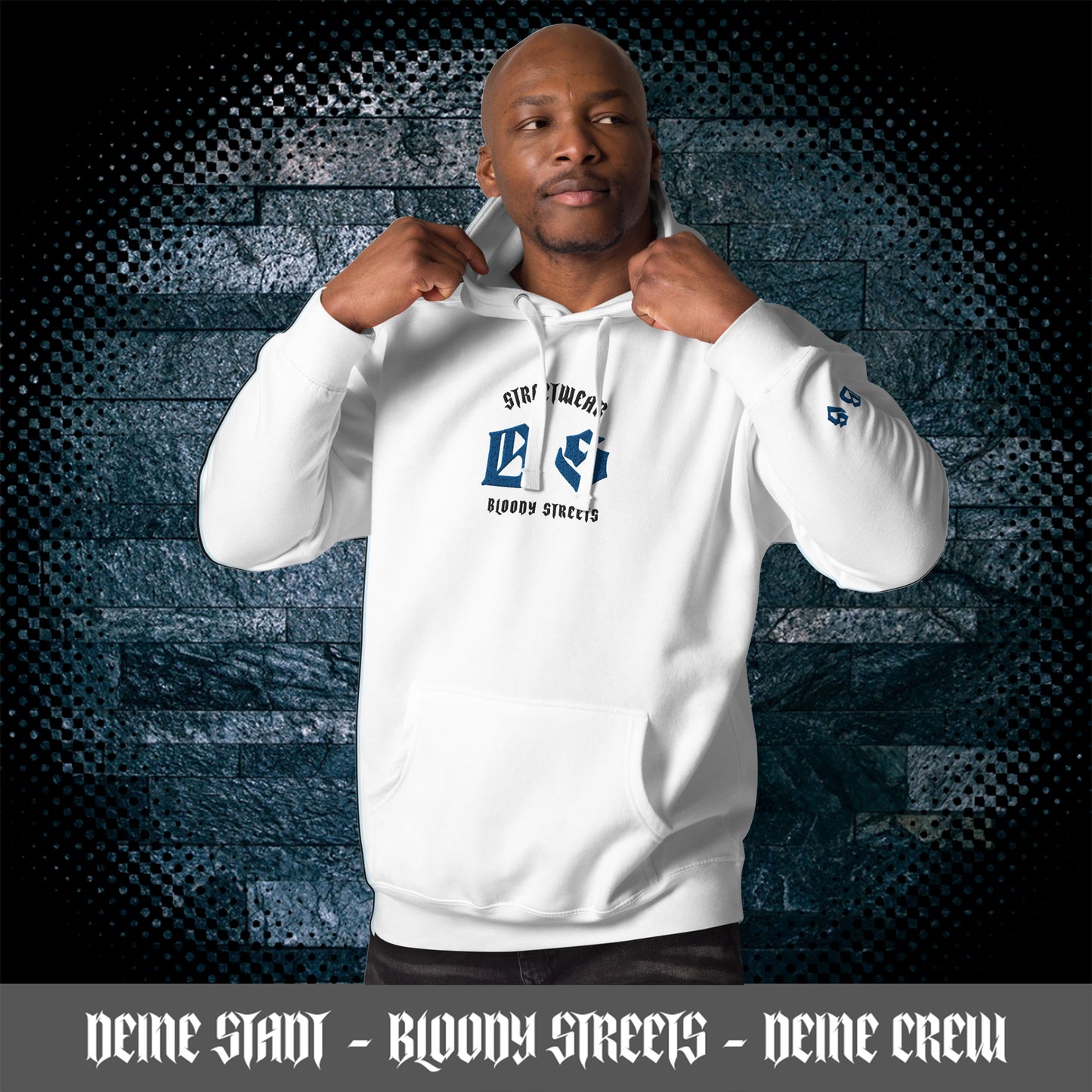 Bloody Streets Classic Stickerei Unisex Streetwear-Hoodie