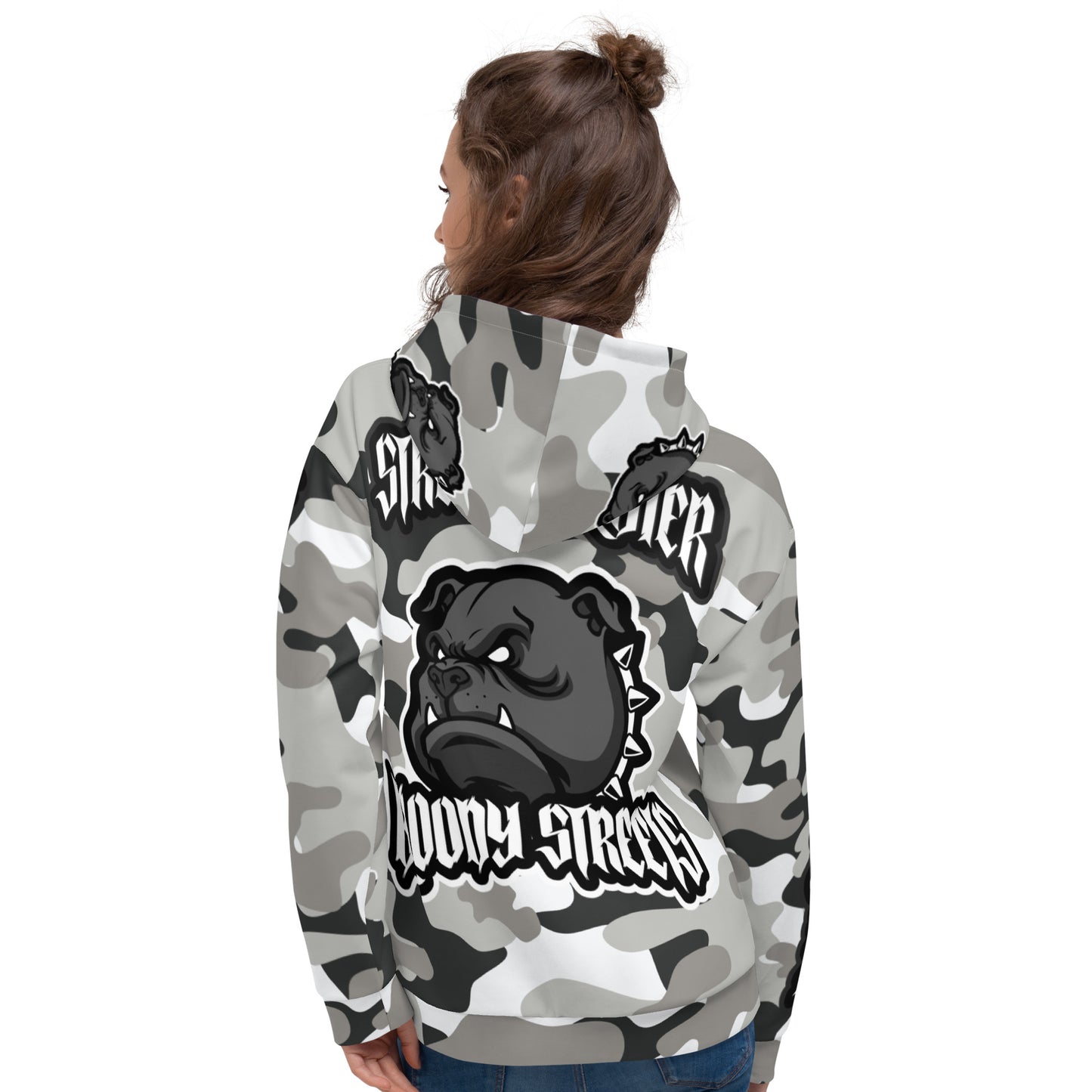 CAMOUFLAGE Bull Dog "Street Soldier" Unisex Hoodie - BLOODY-STREETS.DE Streetwear Herren und Damen Hoodies, T-Shirts, Pullis