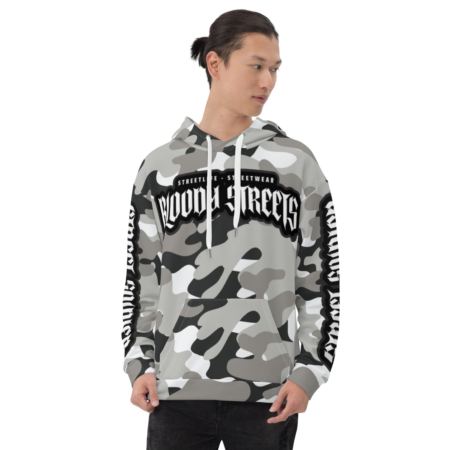 CAMOUFLAGE Bull Dog "Street Soldier" Unisex Hoodie - BLOODY-STREETS.DE Streetwear Herren und Damen Hoodies, T-Shirts, Pullis