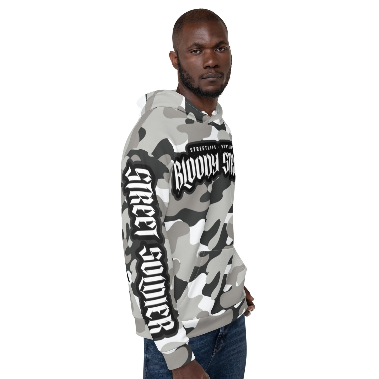CAMOUFLAGE Bull Dog "Street Soldier" Unisex Hoodie - BLOODY-STREETS.DE Streetwear Herren und Damen Hoodies, T-Shirts, Pullis