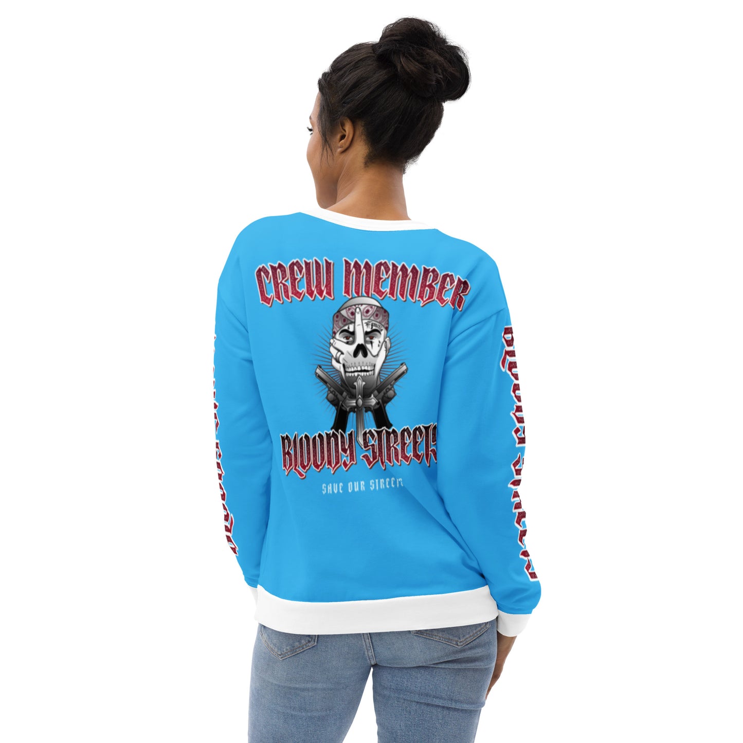Bloody Streets Crew Member Streetwear Pullover Blue - BLOODY-STREETS.DE Streetwear Herren und Damen Hoodies, T-Shirts, Pullis