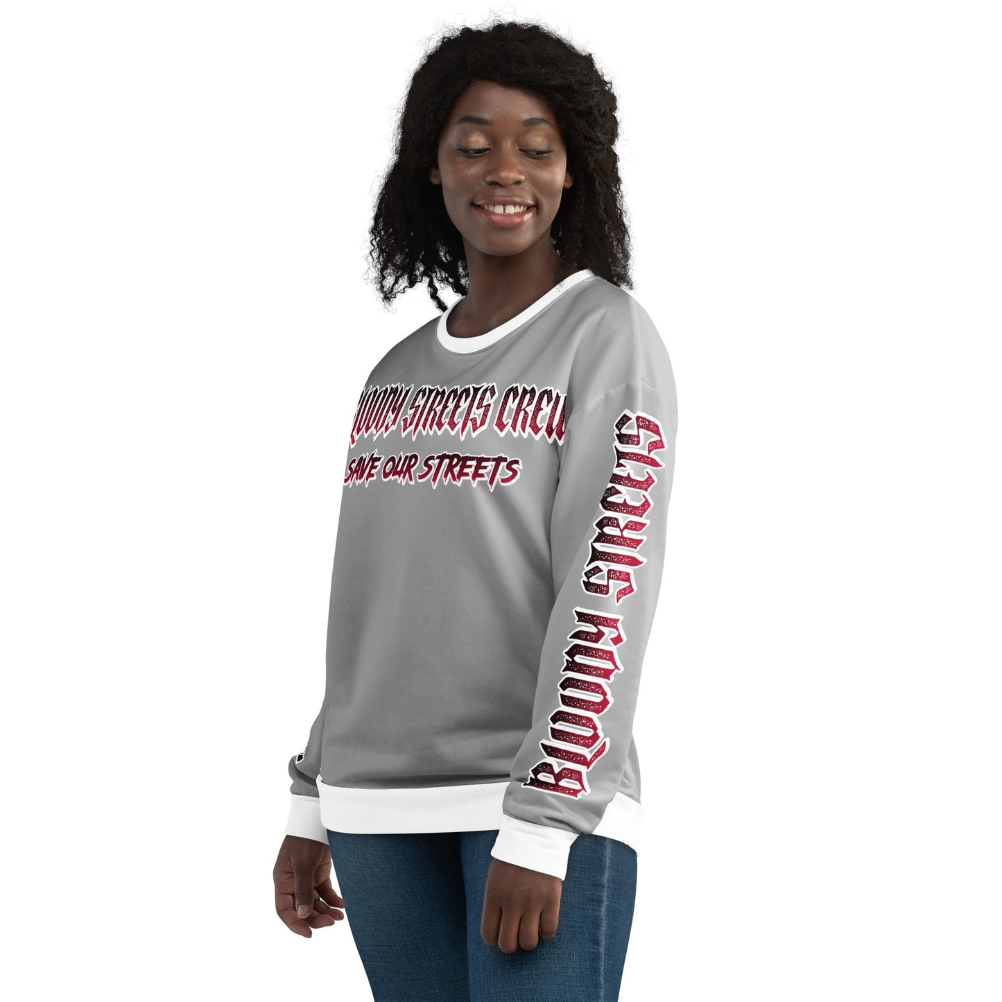 BLOODY STREETS Crew Member Streetwear Pullover Gray - BLOODY-STREETS.DE Streetwear Herren und Damen Hoodies, T-Shirts, Pullis