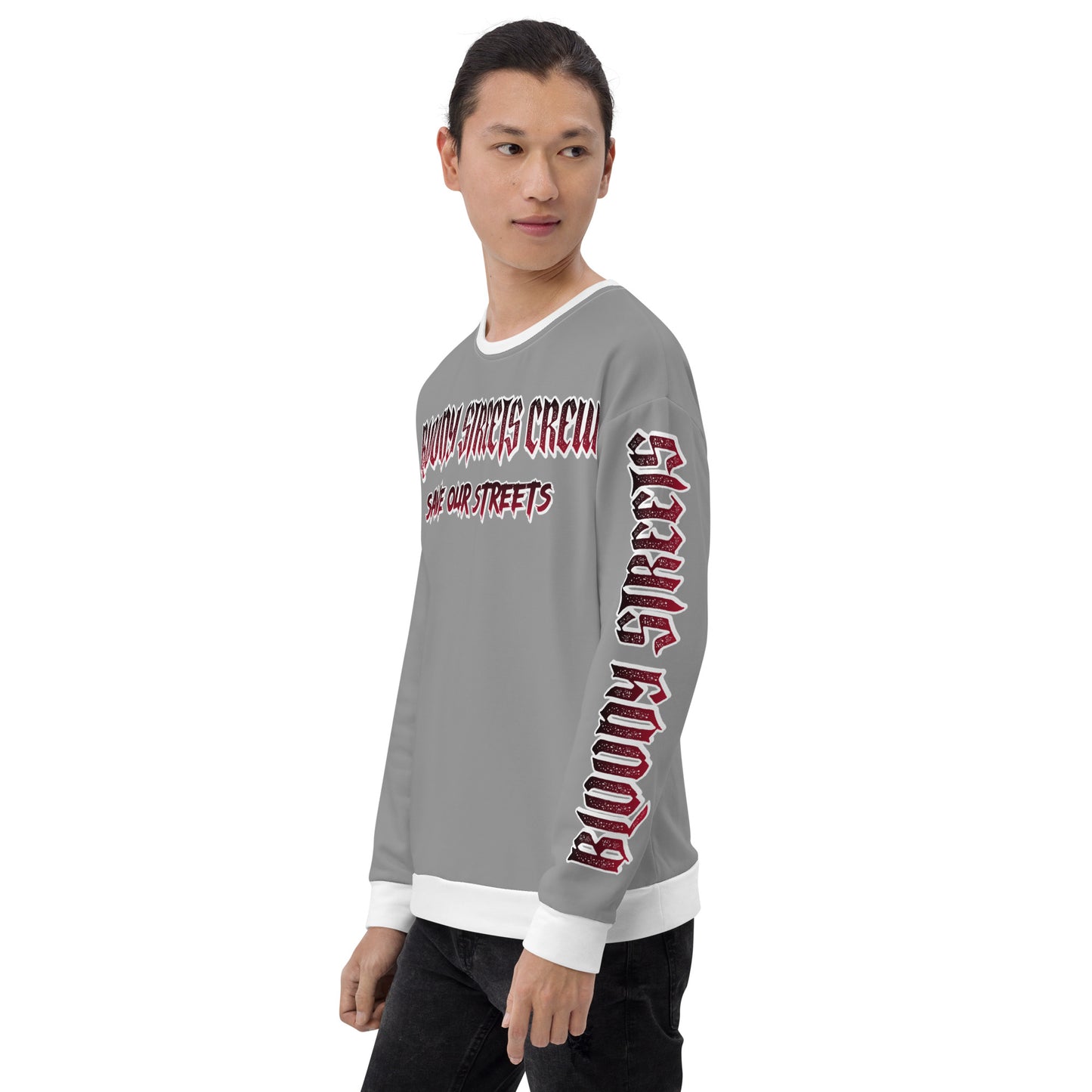 BLOODY STREETS Crew Member Streetwear Pullover Gray - BLOODY-STREETS.DE Streetwear Herren und Damen Hoodies, T-Shirts, Pullis