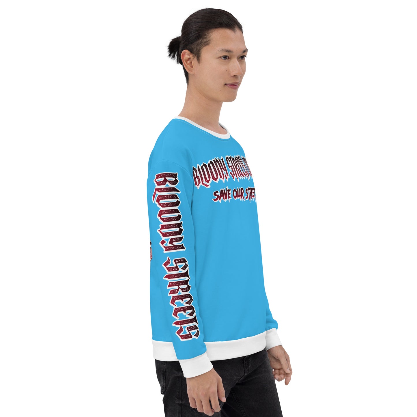 Bloody Streets Crew Member Streetwear Pullover Blue - BLOODY-STREETS.DE Streetwear Herren und Damen Hoodies, T-Shirts, Pullis