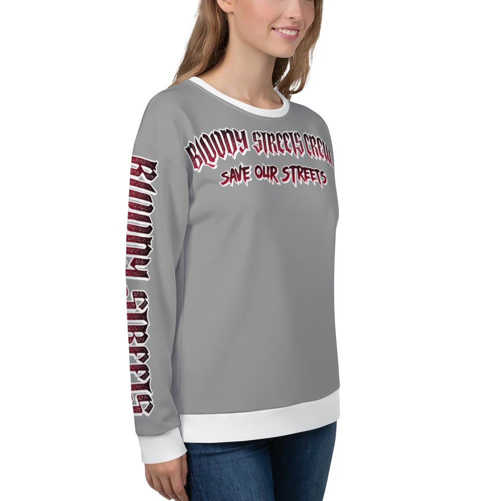 BLOODY STREETS Crew Member Streetwear Pullover Gray - BLOODY-STREETS.DE Streetwear Herren und Damen Hoodies, T-Shirts, Pullis
