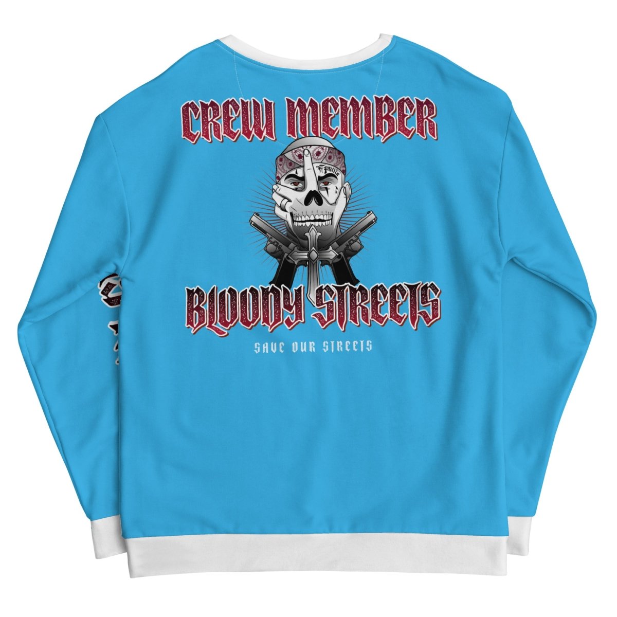 Bloody Streets Crew Member Streetwear Pullover Blue - BLOODY - STREETS.DE Streetwear Herren und Damen Hoodies, T-Shirts, Pullis