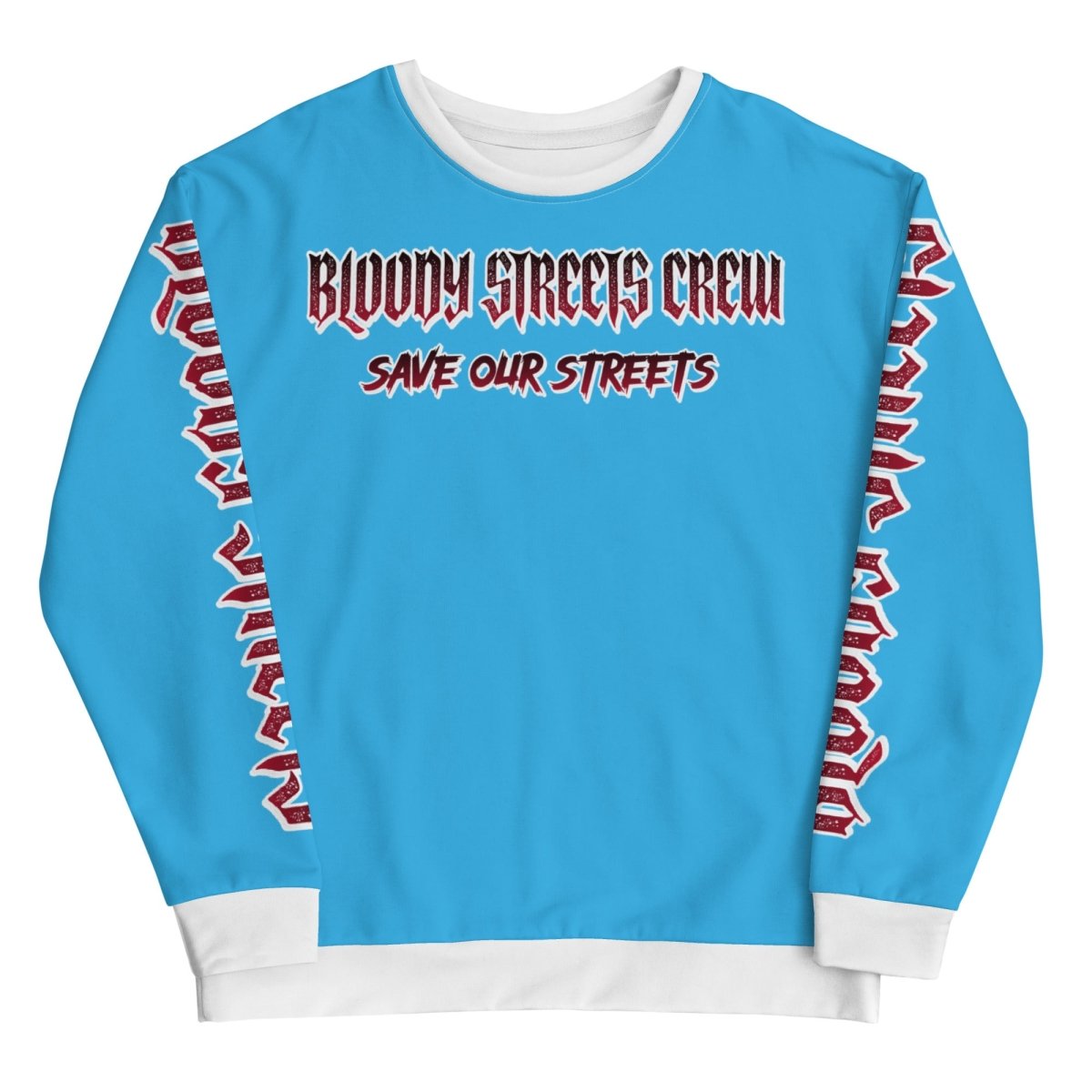 Bloody Streets Crew Member Streetwear Pullover Blue - BLOODY - STREETS.DE Streetwear Herren und Damen Hoodies, T-Shirts, Pullis