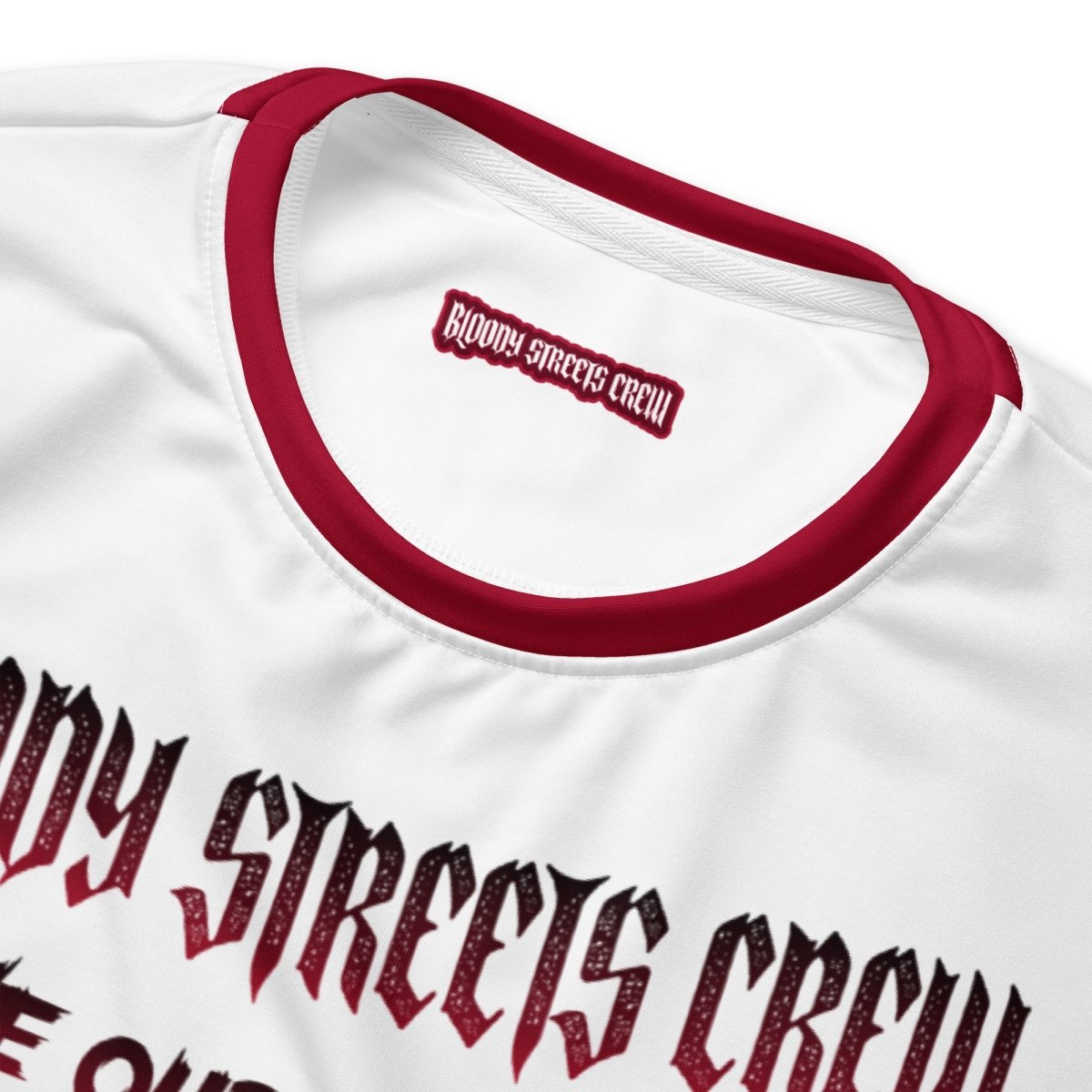 Bloody Streets Crew Member Streetwear Pullover White - BLOODY - STREETS.DE Streetwear Herren und Damen Hoodies, T-Shirts, Pullis