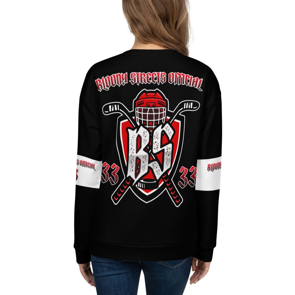Bloody Streets Hockey Unisex Pullover - BLOODY - STREETS.DE Streetwear Herren und Damen Hoodies, T-Shirts, Pullis