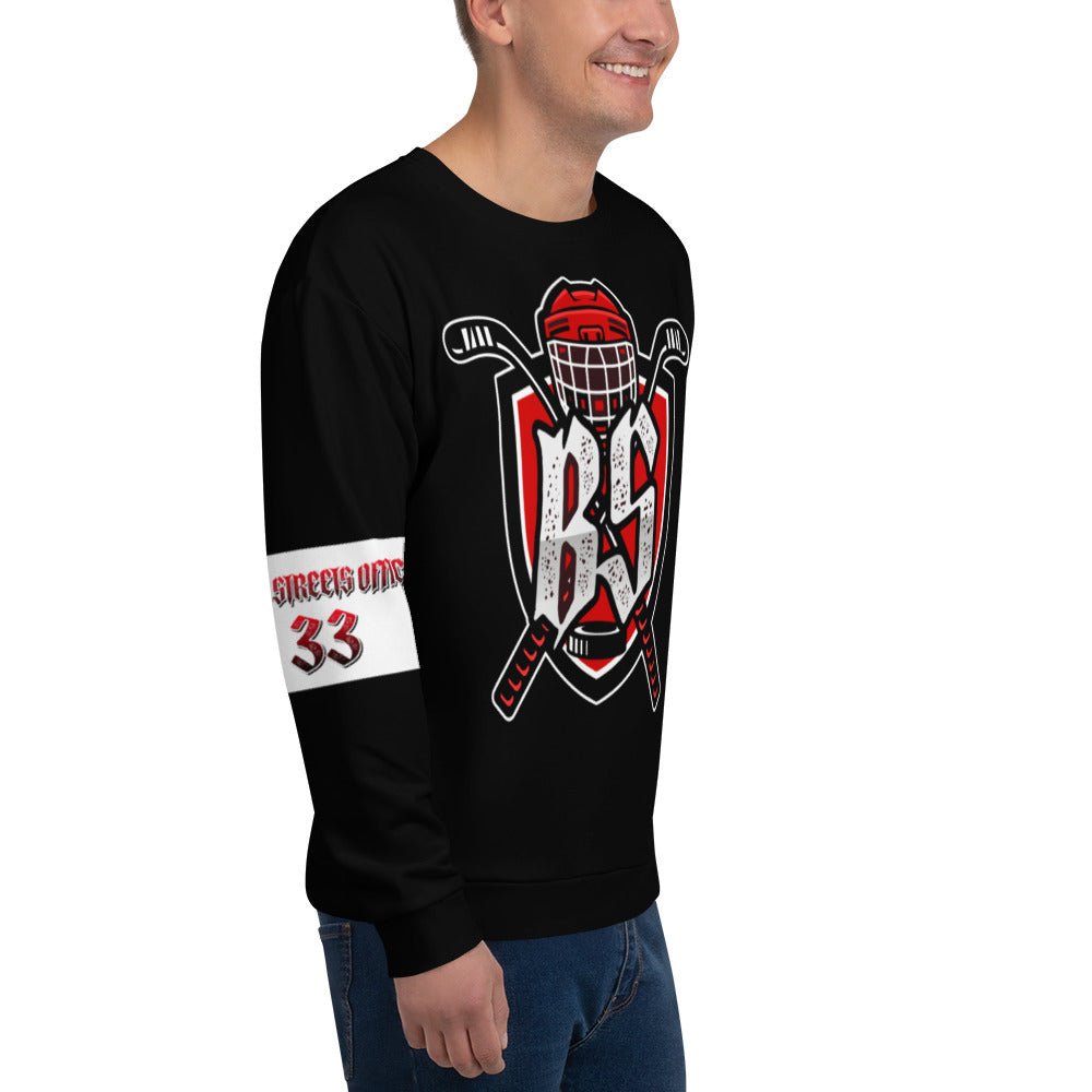 Bloody Streets Hockey Unisex Pullover - BLOODY - STREETS.DE Streetwear Herren und Damen Hoodies, T-Shirts, Pullis