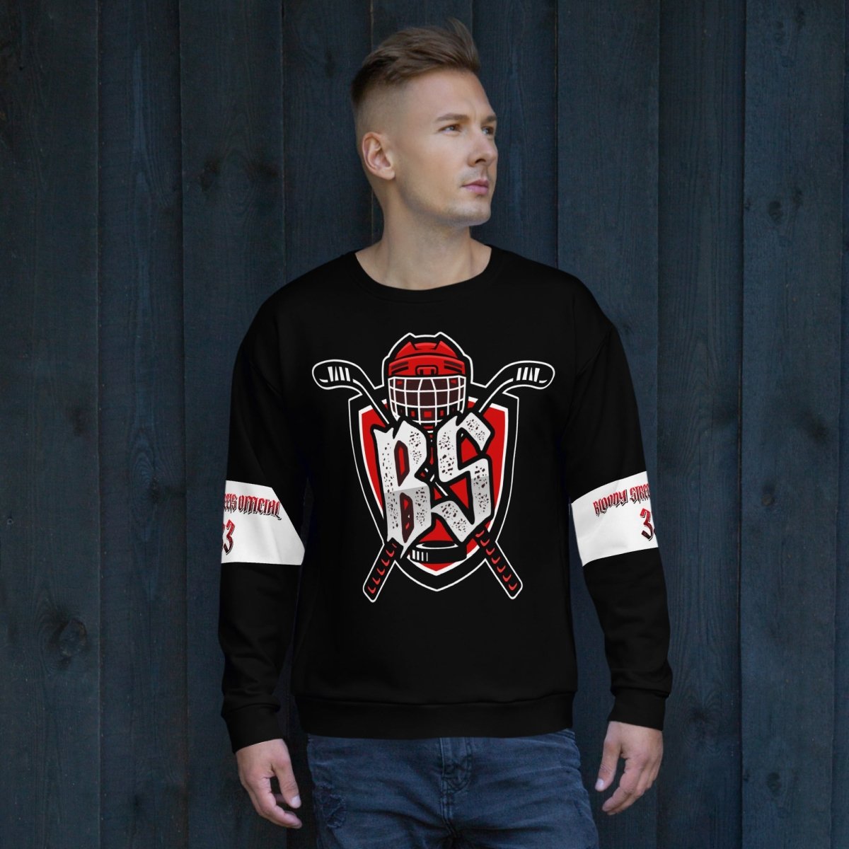 Bloody Streets Hockey Unisex Pullover - BLOODY - STREETS.DE Streetwear Herren und Damen Hoodies, T-Shirts, Pullis