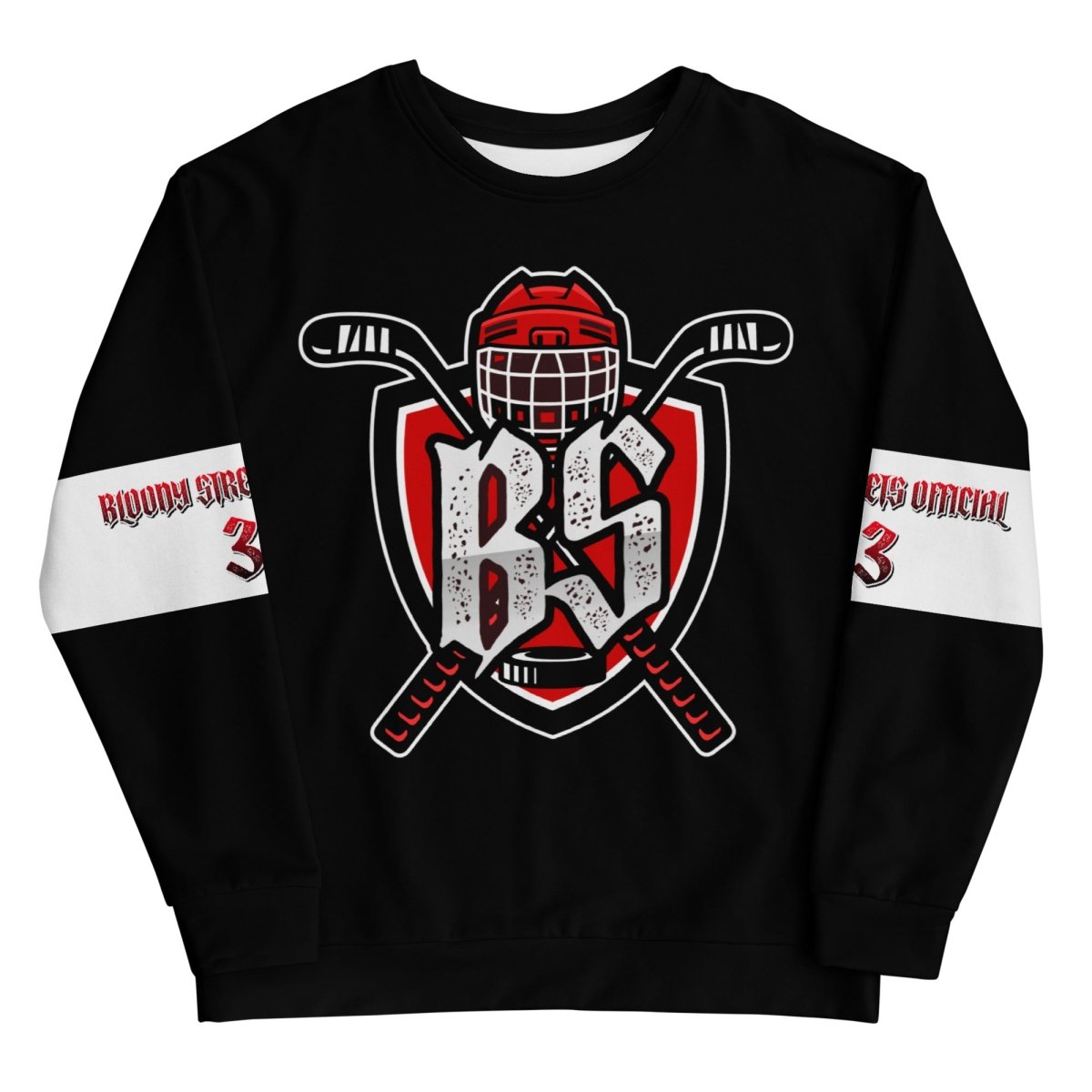 Bloody Streets Hockey Unisex Pullover - BLOODY - STREETS.DE Streetwear Herren und Damen Hoodies, T-Shirts, Pullis