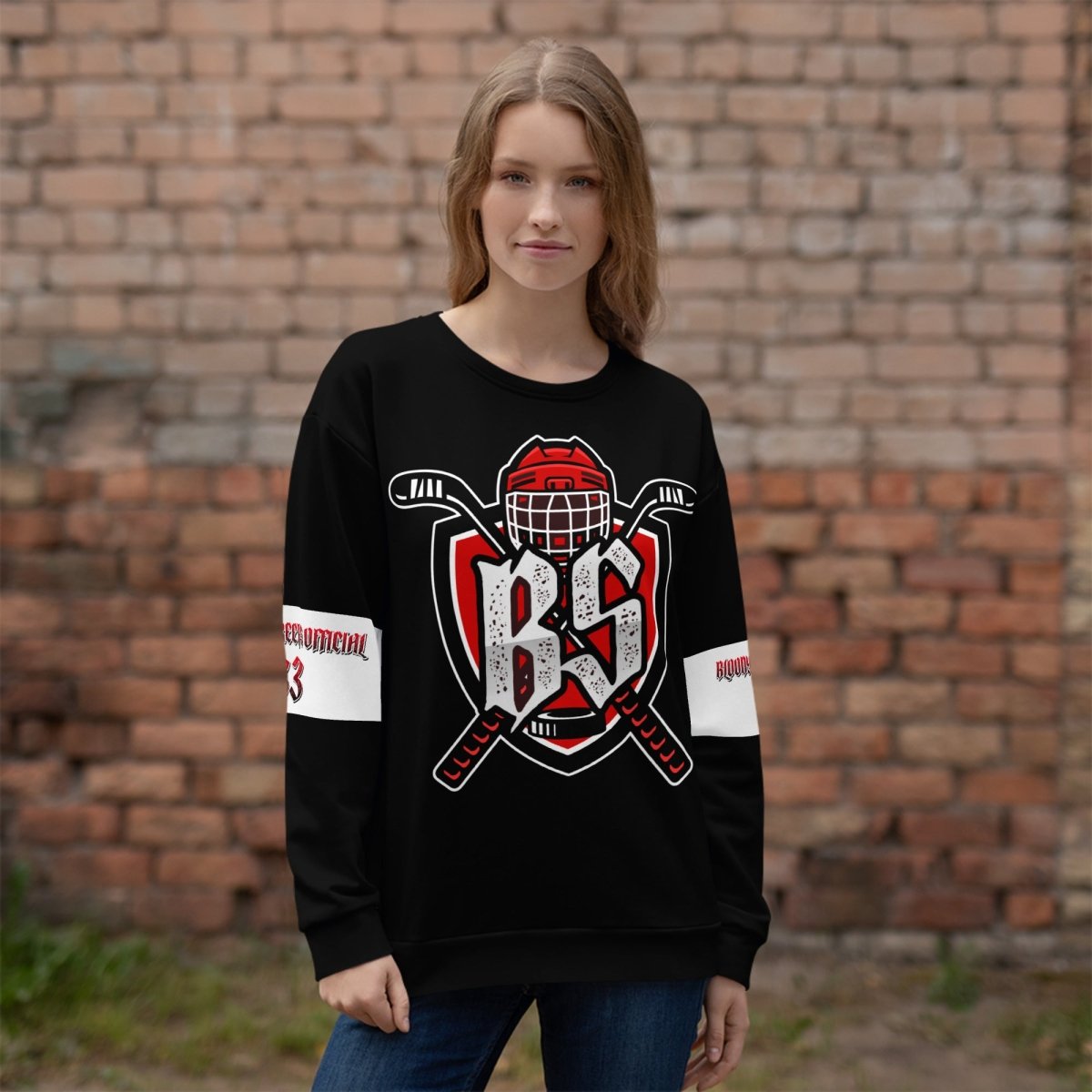 Bloody Streets Hockey Unisex Pullover - BLOODY - STREETS.DE Streetwear Herren und Damen Hoodies, T-Shirts, Pullis