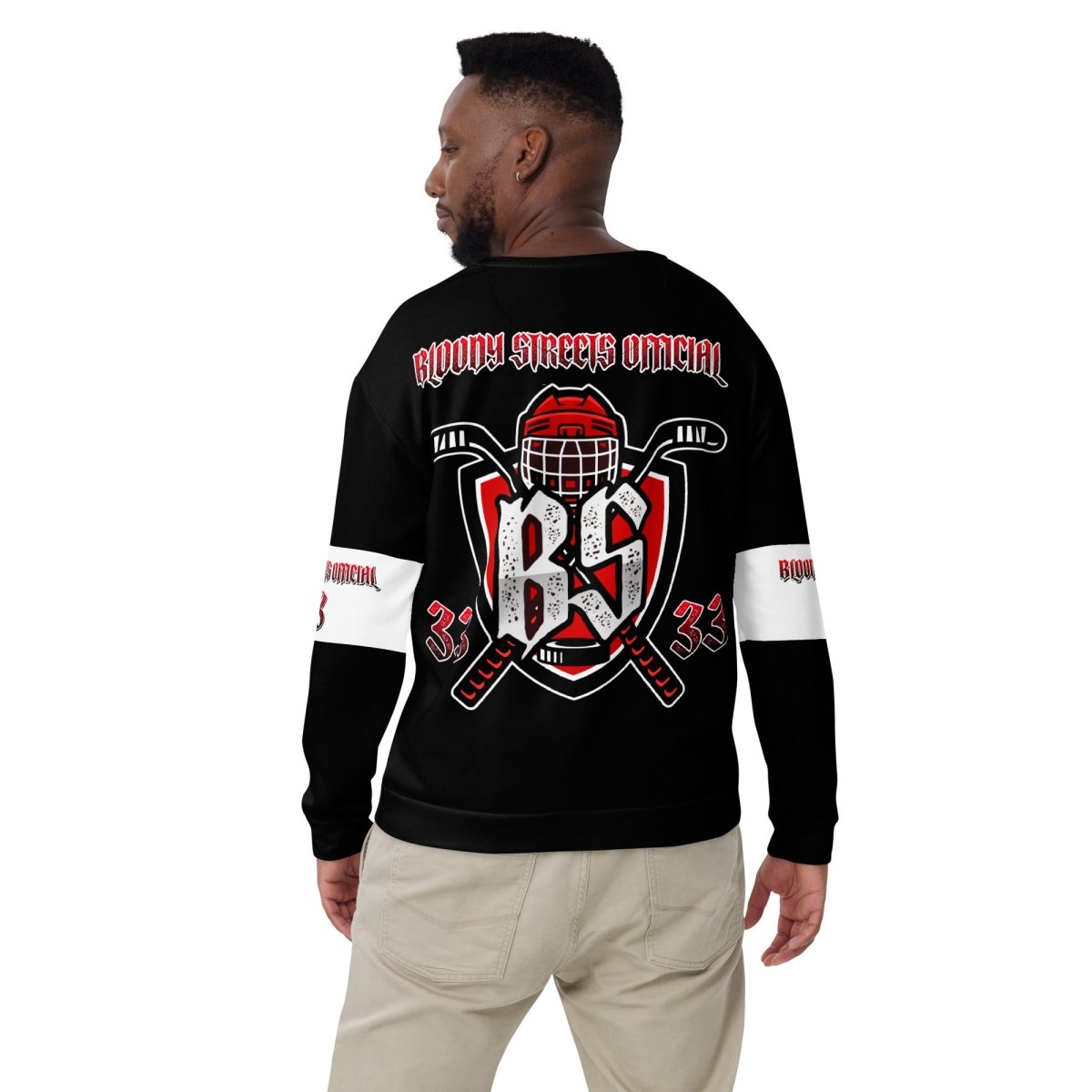 Bloody Streets Hockey Unisex Pullover - BLOODY - STREETS.DE Streetwear Herren und Damen Hoodies, T-Shirts, Pullis