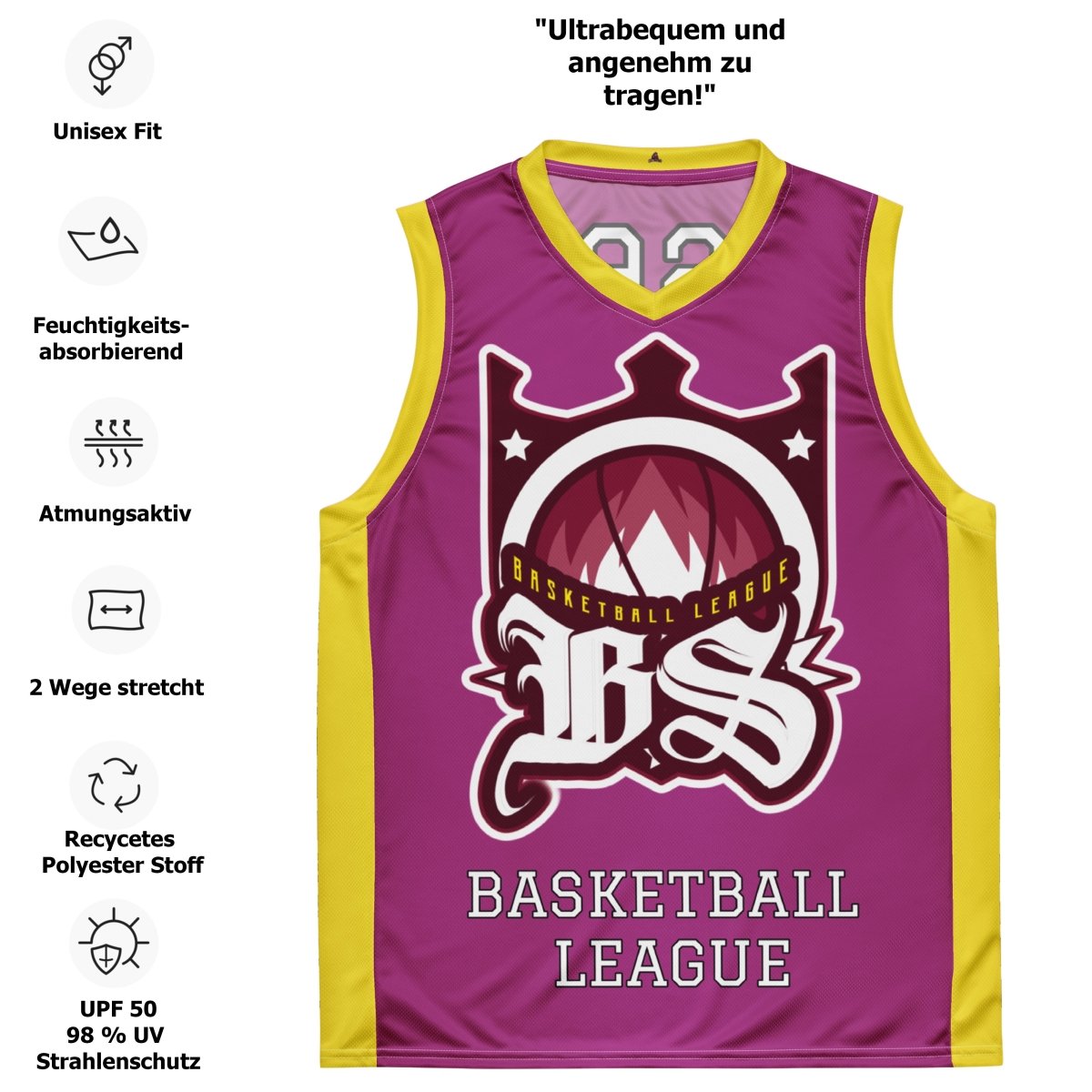 BLOODY STREETS - Recyceltes Streetwear - Basketballtrikot PURPLE - BLOODY - STREETS.DE Streetwear Herren und Damen Hoodies, T-Shirts, Pullis