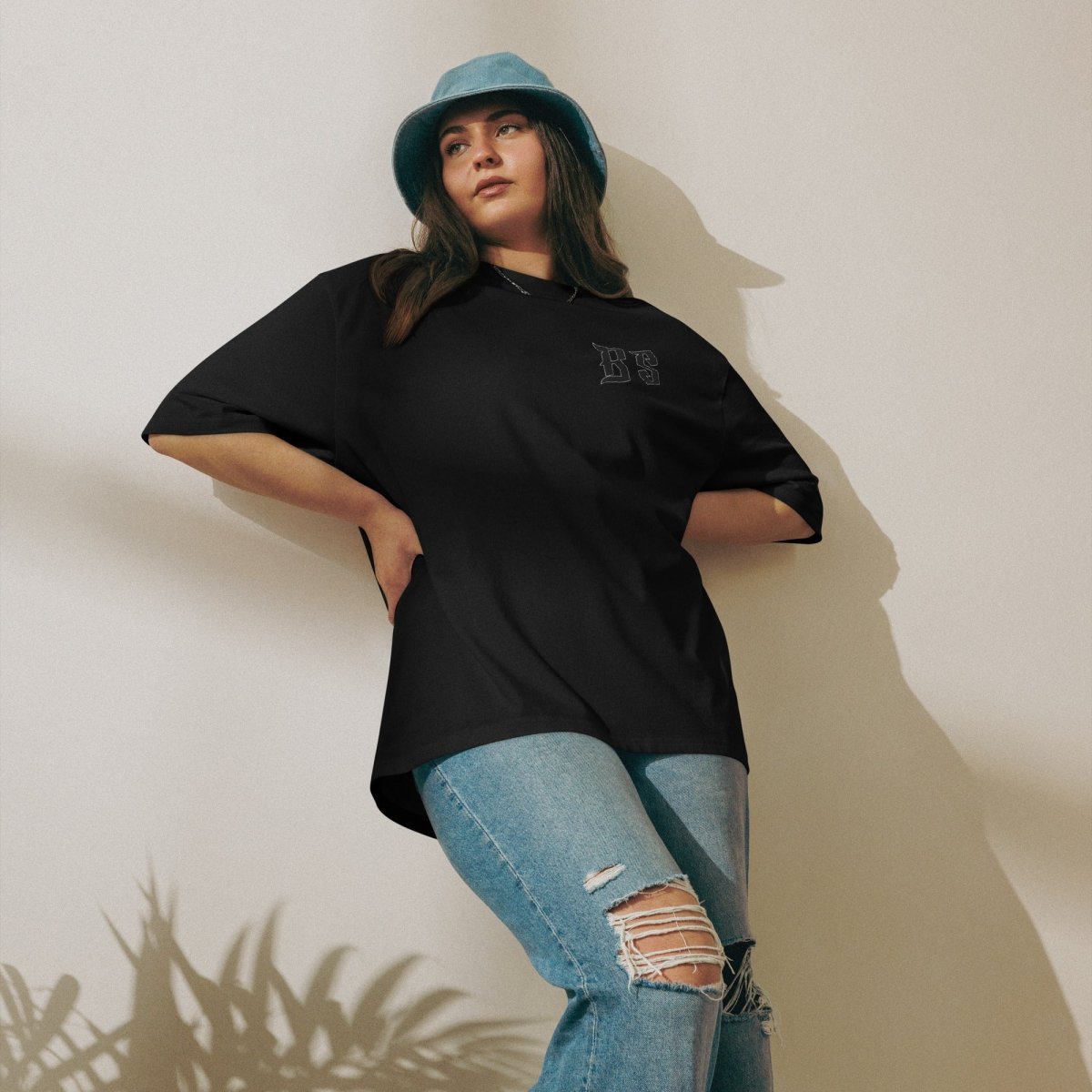 BS - CLASSIC OG - Schweres oversized T-Shirt - mit Stickerei - BLOODY - STREETS.DE Streetwear Herren und Damen Hoodies, T-Shirts, Pullis