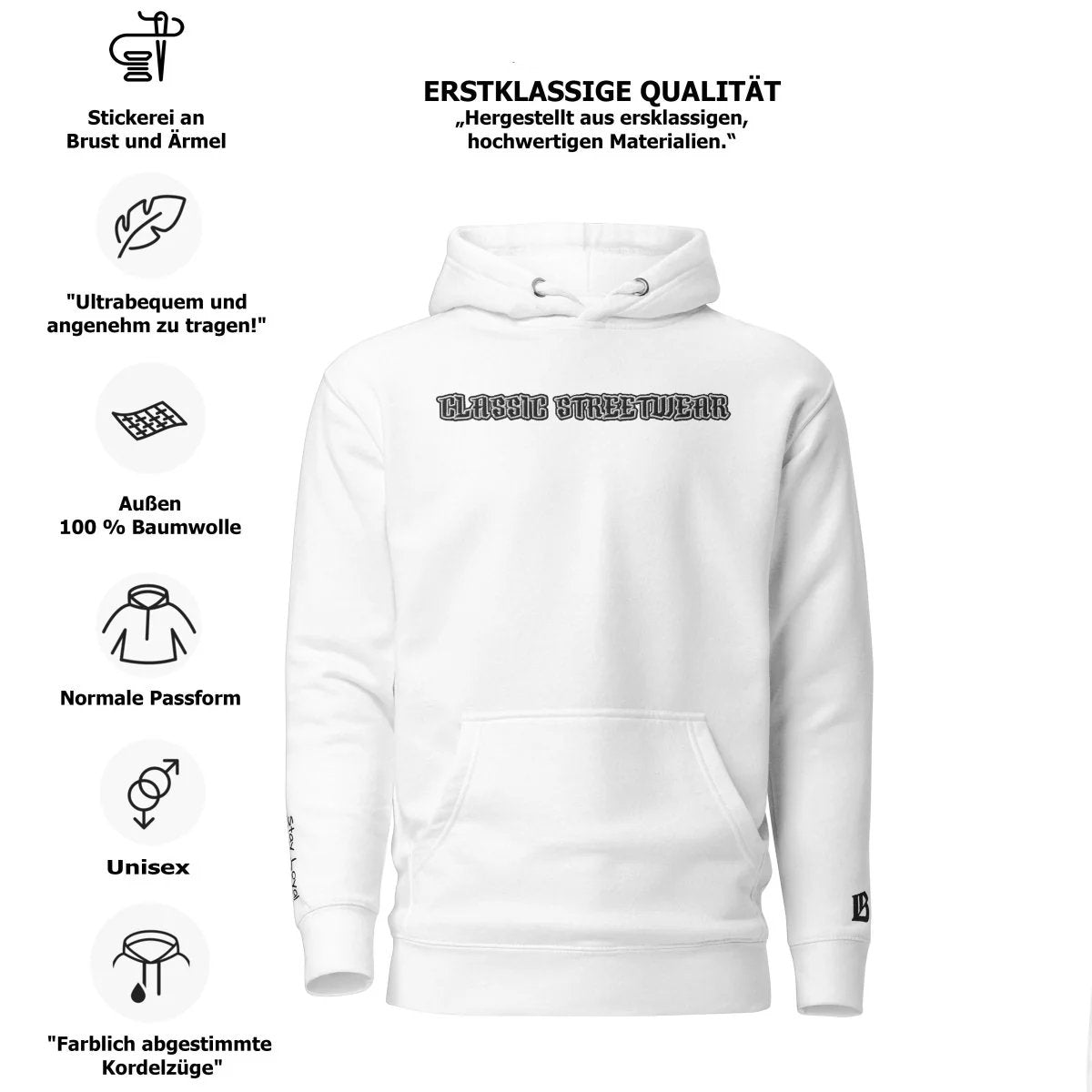 BS CLASSIC Streetwear Hoodie "OG" - BLOODY - STREETS.DE Streetwear Herren und Damen Hoodies, T-Shirts, Pullis