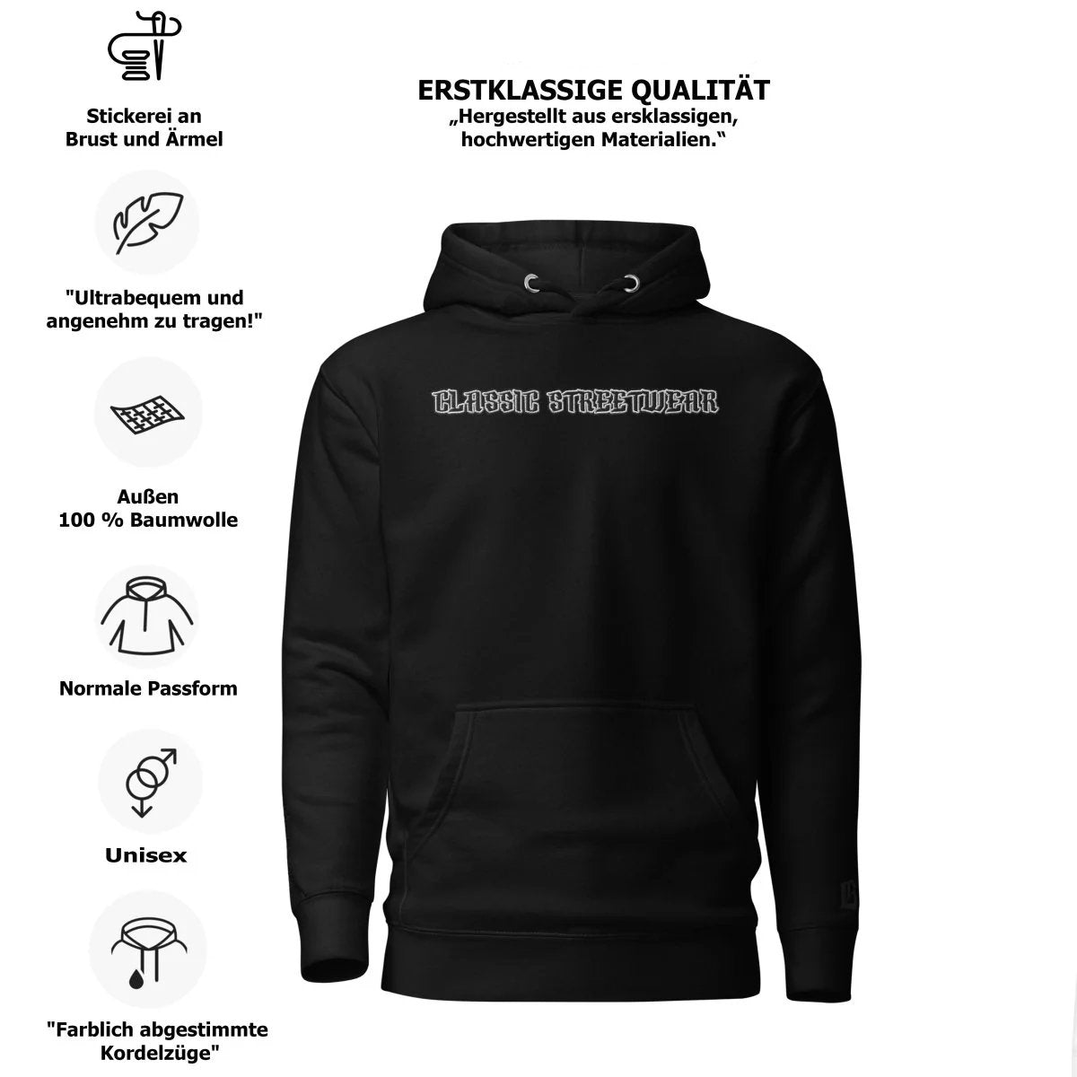BS CLASSIC Streetwear Hoodie "OG" - BLOODY - STREETS.DE Streetwear Herren und Damen Hoodies, T-Shirts, Pullis
