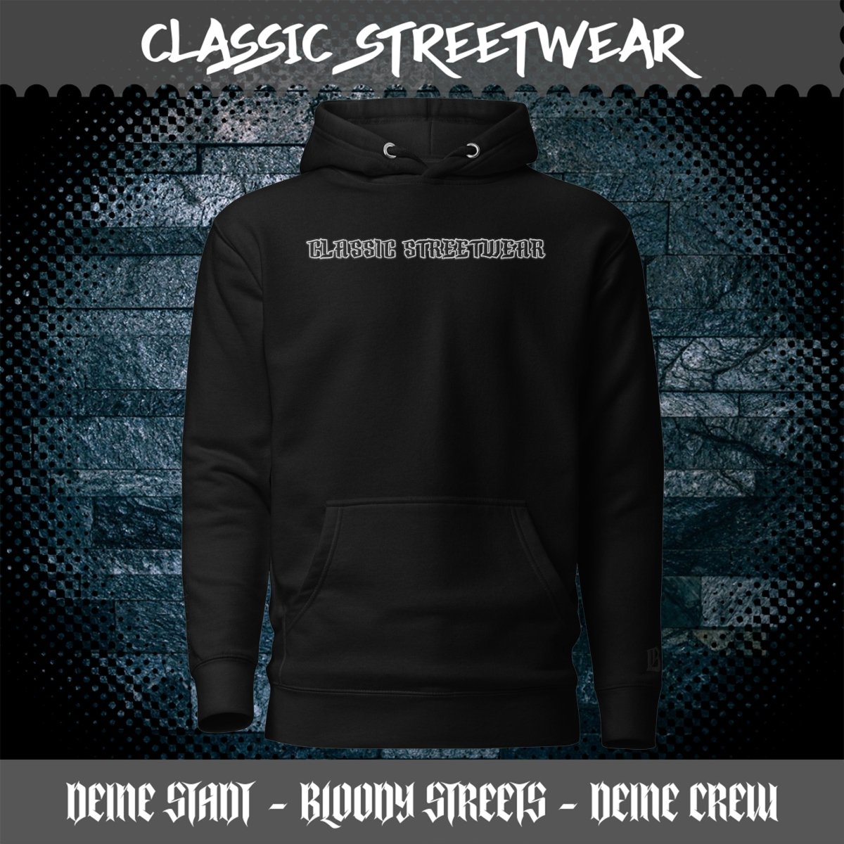 BS CLASSIC Streetwear Hoodie "OG" - BLOODY - STREETS.DE Streetwear Herren und Damen Hoodies, T-Shirts, Pullis