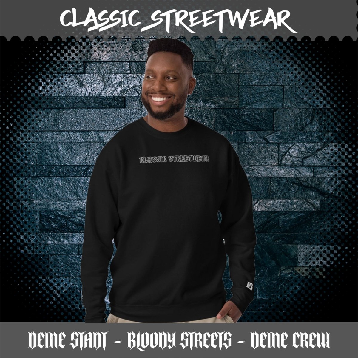 BS CLASSIC Streetwear Pullover "OG" - BLOODY - STREETS.DE Streetwear Herren und Damen Hoodies, T-Shirts, Pullis