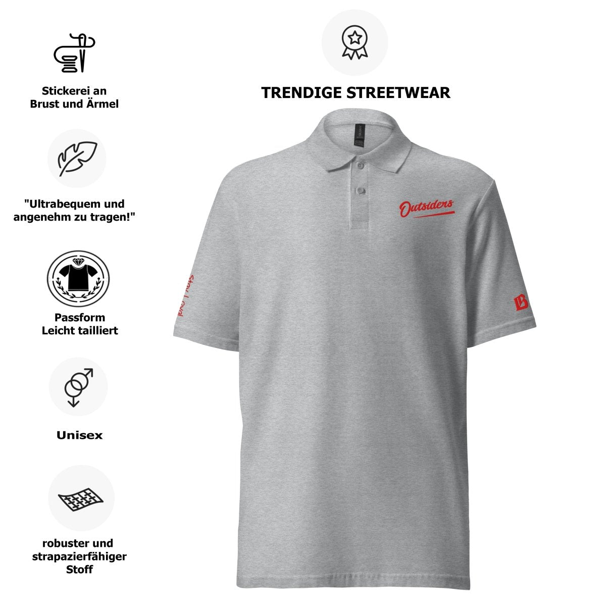 BS Outsiders - Polo - Shirt Stickerei Unisex - BLOODY - STREETS.DE Streetwear Herren und Damen Hoodies, T-Shirts, Pullis