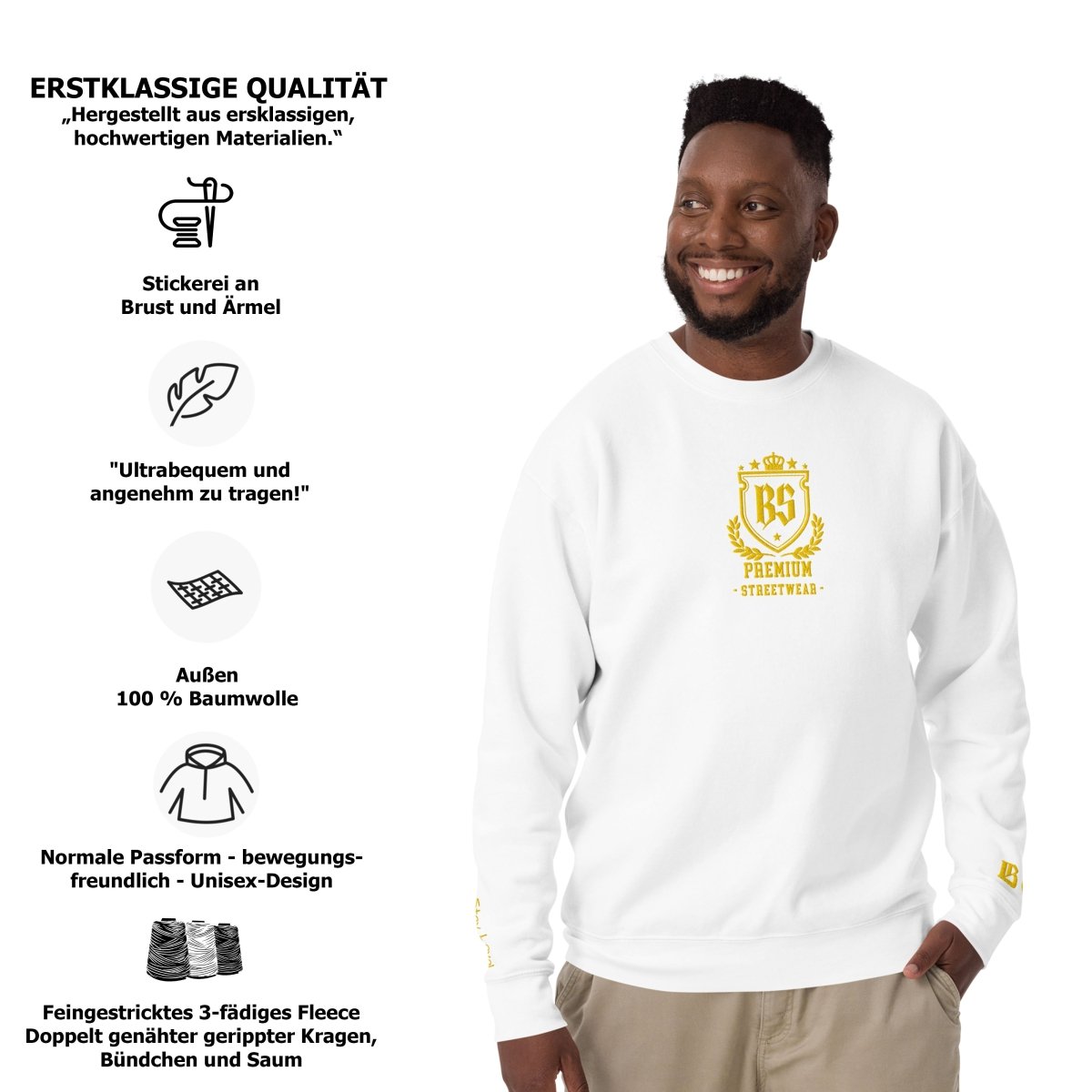 Classic Streetwear Pullover OG - Gold V2 - BLOODY - STREETS.DE Streetwear Herren und Damen Hoodies, T-Shirts, Pullis