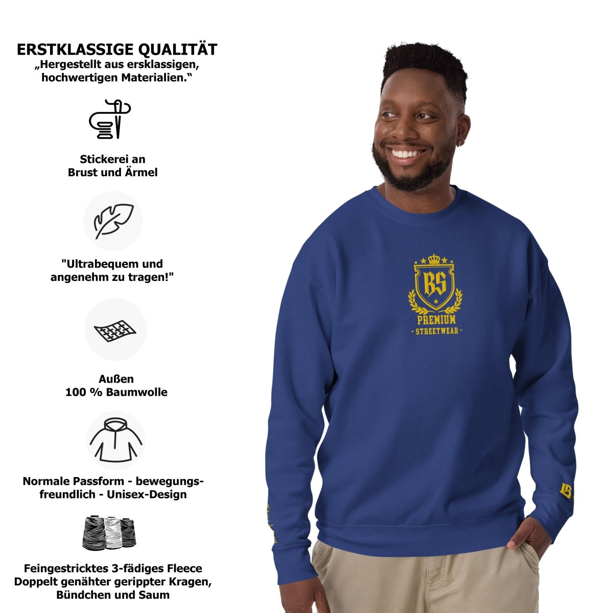 Classic Streetwear Pullover OG - Gold V2 - BLOODY - STREETS.DE Streetwear Herren und Damen Hoodies, T-Shirts, Pullis