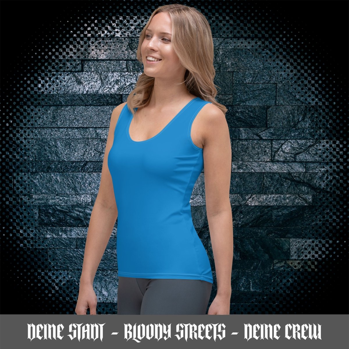 Damen Streetwear Tank Top Blau - BLOODY - STREETS.DE Streetwear Herren und Damen Hoodies, T-Shirts, Pullis