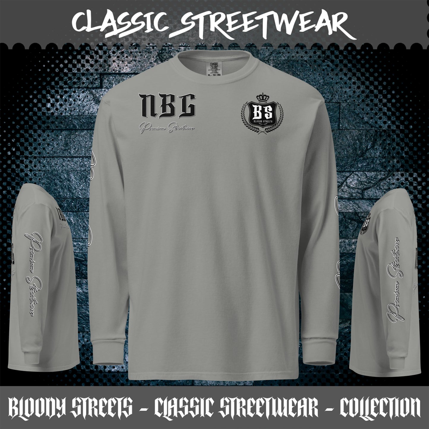 Streetwear Longsleeve "OG" - Textilgefärbtes Schweres Langarmshirt