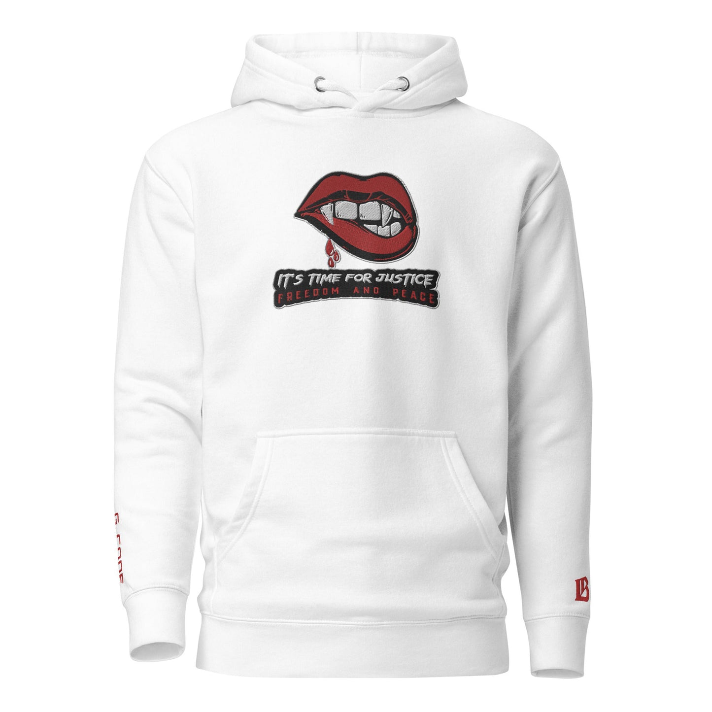 Streetwear Kapuzenpullover IT´S TIME FOR JUSTICE - Stickerei