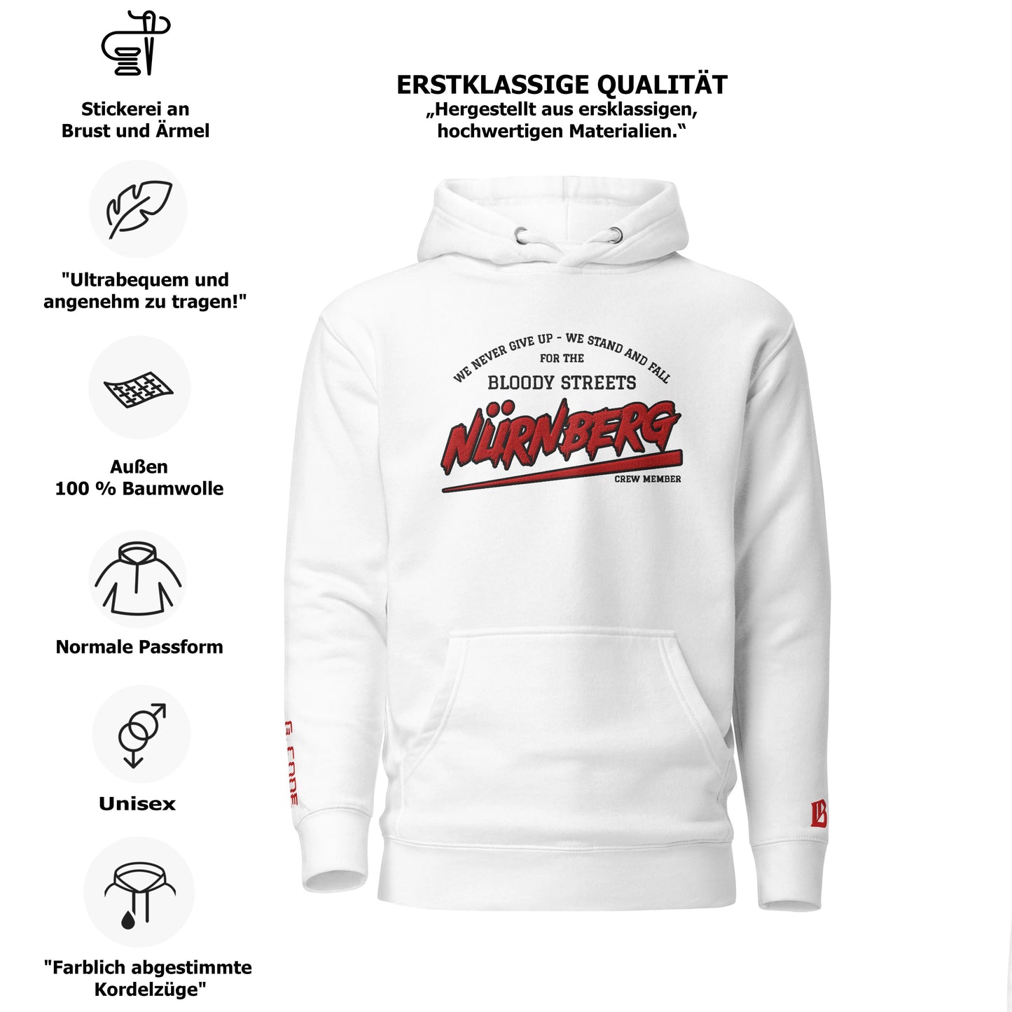 BS CITY Nürnberg Crew Member Streetwear Hoodie NEW VERS