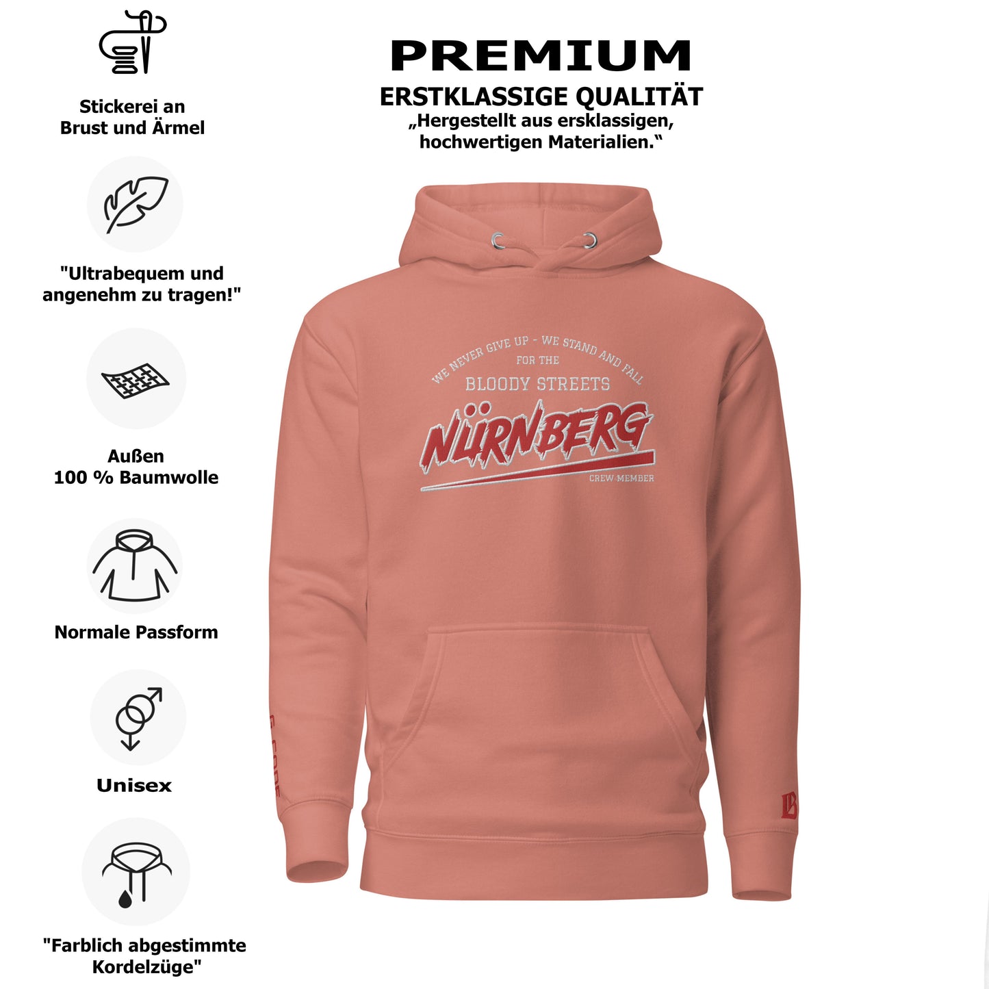 BS CITY Nürnberg Crew Member Streetwear Hoodie NEW VERS