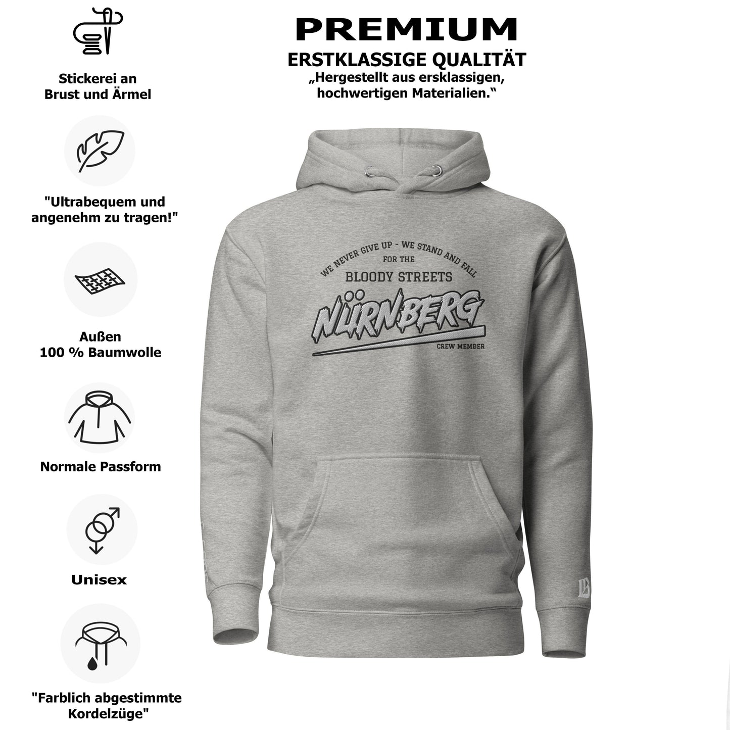 BS CITY Nürnberg Crew Member Streetwear Hoodie NEW VERS