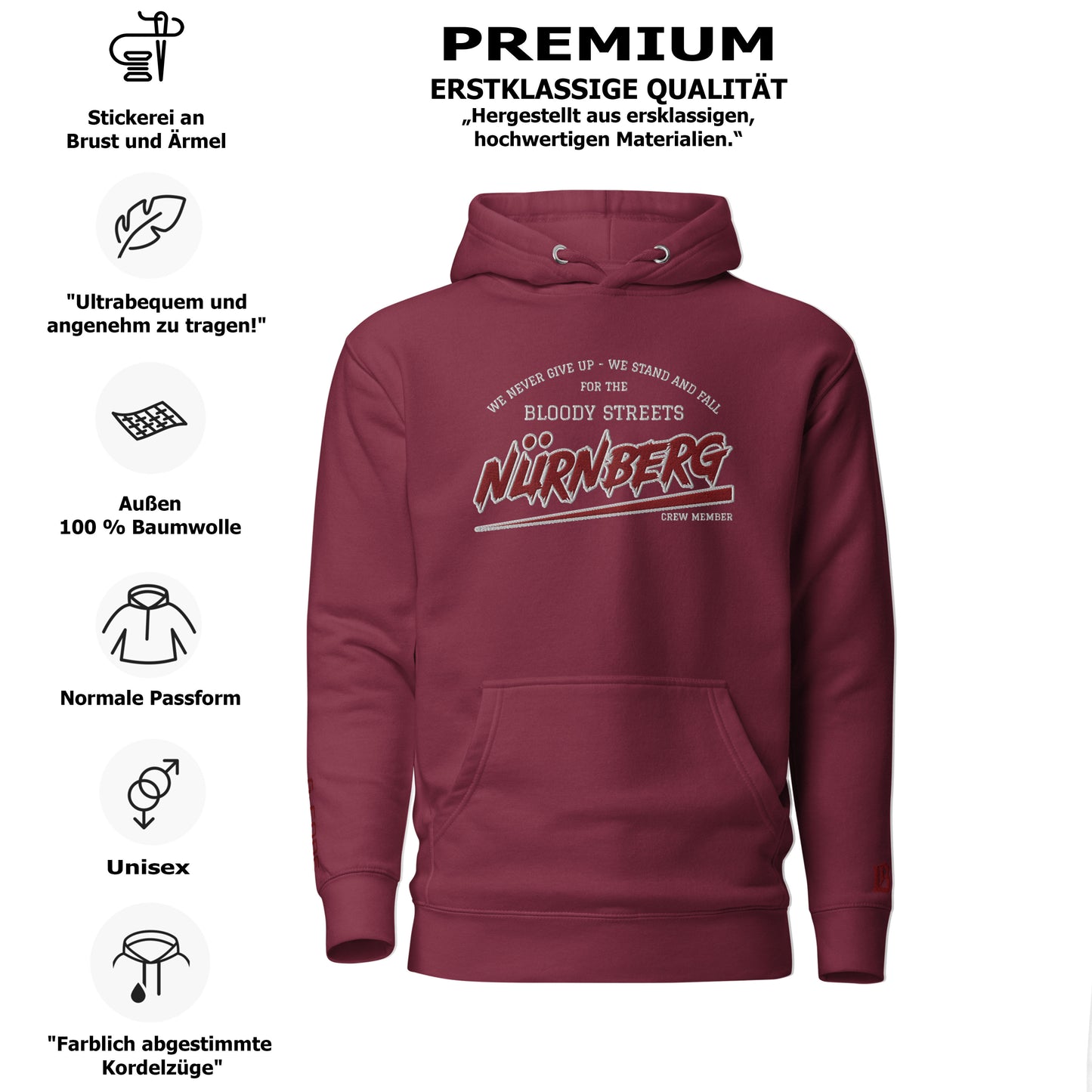 BS CITY Nürnberg Crew Member Streetwear Hoodie NEW VERS