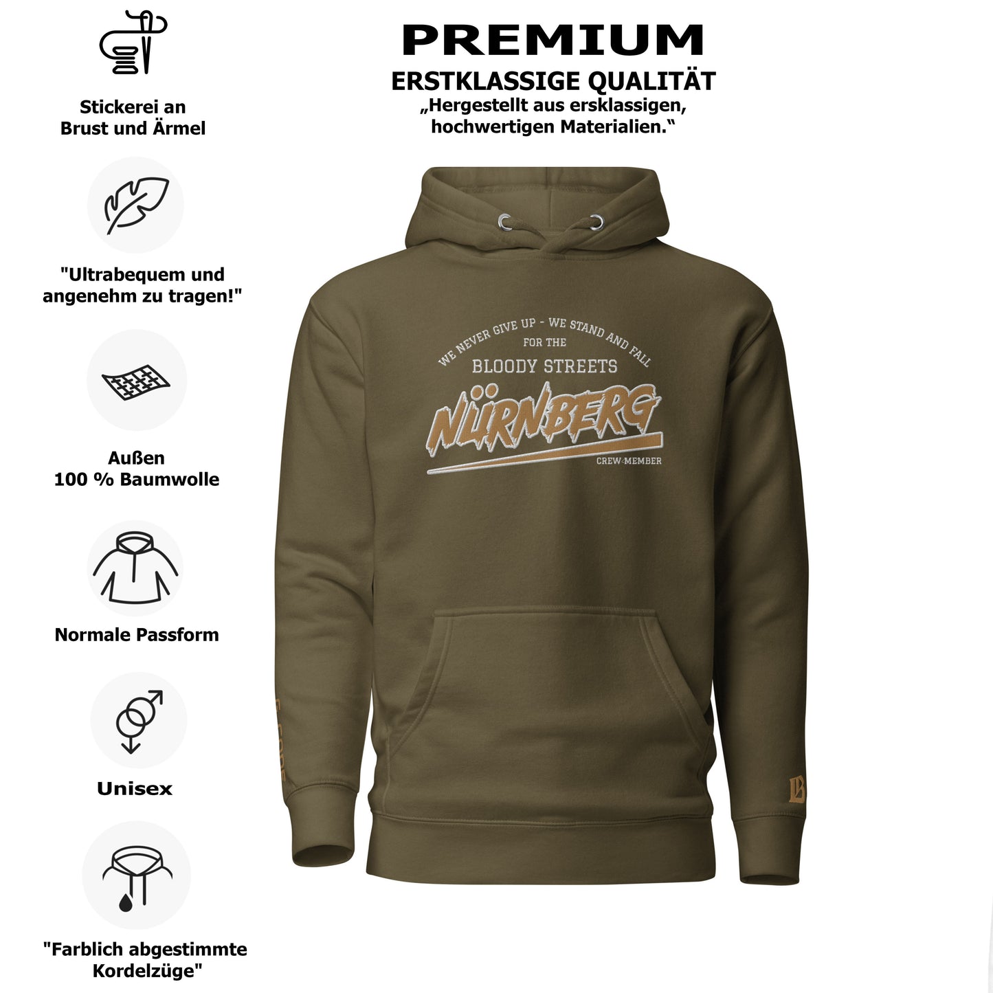 BS CITY Nürnberg Crew Member Streetwear Hoodie NEW VERS