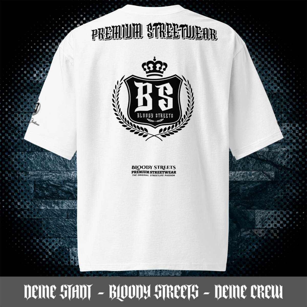 Schweres oversized Streetwear T-Shirt IT'S NOT A GAME - BLOODY - STREETS.DE Streetwear Herren und Damen Hoodies, T-Shirts, Pullis