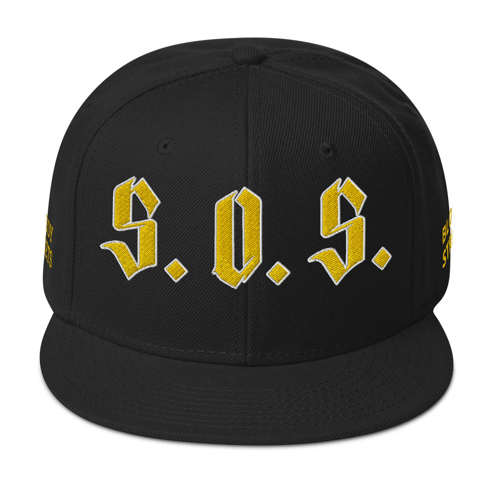 Streetwear Snapback Cap - S.O.S SAVE OUR STREETS
