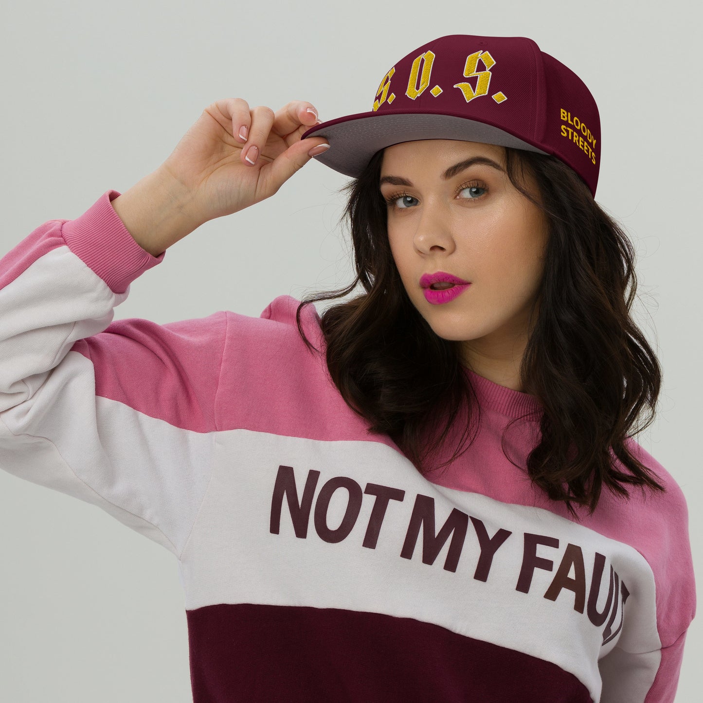 Streetwear Snapback Cap - S.O.S SAVE OUR STREETS